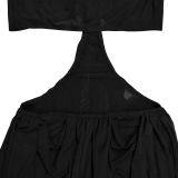 Women Sexy Strapless See-Through Mesh dress