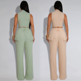 Women's Loose Casual Turtleneck Top and Pants Two-piece Set