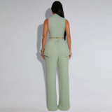 Women's Loose Casual Turtleneck Top and Pants Two-piece Set