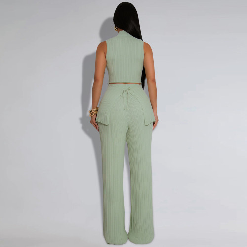 Women's Loose Casual Turtleneck Top and Pants Two-piece Set