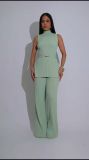 Women's Loose Casual Turtleneck Top and Pants Two-piece Set