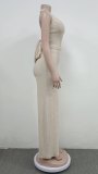 Summer 2 Piece Outfits Dressy Halter V Neck Crop Tops Blazer Vest Pants Sets