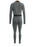 Casual Sportswear Solid Color Striped Long Sleeve Zipper Two Piece