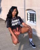 Fashion Printed Short Sleeve Sportswear Short Set