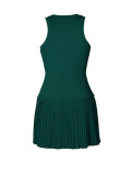 Summer Tank Striped Stretch Sleeveless Pleated A-line Athletic Sport Dresses