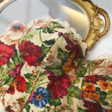 Sexy Women Tube Tops Vintage Floral Strapless Corset Cropped Top