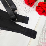 Black Cutout Halter Neck Bra