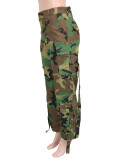 Women's Multi-pocket Camouflage Overalls Jogging Exercise Pocket Pants