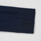 Elegant Lapel Trousers Two-piece Women Suits(Blazer+Pants)