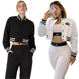 Autumn Ladies' Embroidery Long Sleeve Single-breasted Baseball Jacket