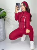 Contrast Color Yoga Wear High Stretch Fitness Running Sports Three-piece Set