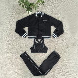 Fashion Embroidery Fall 3 Piece Set