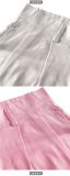 Solid Color Sleeveless V Neck Vest Top Wide-leg Trousers Two-piece Set