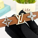 Premium Adjustable Leather Belt Rhinestone Buckle