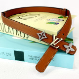 Premium Adjustable Leather Belt Rhinestone Buckle