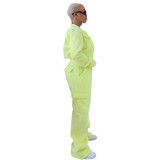 Plush hoodie, multi pocket pants, sports and leisure set, autumn and winter sportswear