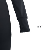 Yoga set, tight fitting quick drying fitness pocket zipper yoga suit, outdoor running sports set