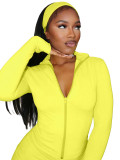 Zipper cardigan, fold over waist, micro trumpet and velvet two-piece set (including headscarf)