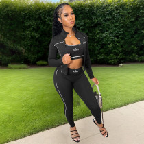 Casual Sports Suit Breathable Sweat-absorbent Embroidered Yoga Three Piece Set