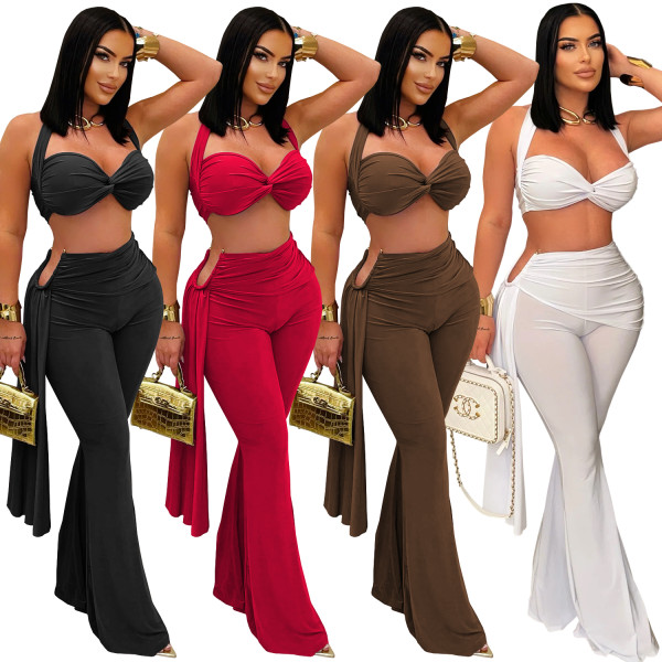 Sexy Summer strapless Strap Pants Set
