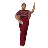 Dress and cloak two-piece set for women's clothing