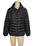 Black cotton jacket versatile slim fit short cotton jacket