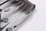 Hot and trendy Hellstar new design with starry spots, vintage printed logo, washed grey spray horse chestnut straight leg pants, sanitary pants, and trendy casual pants 360g pure cotton looped fabric