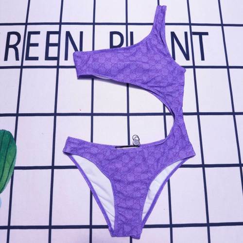 Summer Beach Padded One Shoulder One Piece Swimwear