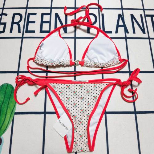 Summer Beach Padded Printed Straps Two Piece Bikini Swimwear