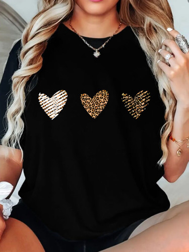 1 Piece Custom Black Casual Short Sleeve Print T-shirt