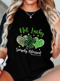 1 Piece Custom Black Casual Short Sleeve Print T-shirt