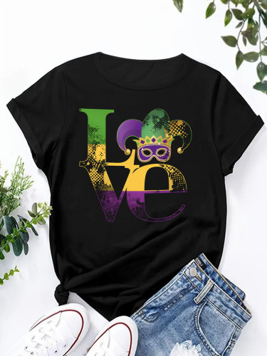 1 Piece Custom Black Casual Short Sleeve Print T-shirt