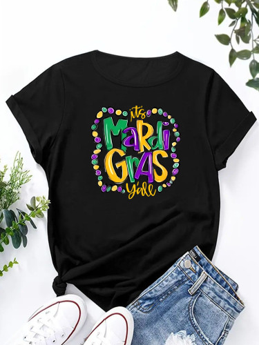 1 Piece Custom Black Casual Short Sleeve Print T-shirt