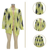 Casual Knitted Medium length Coat