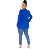 Solid color professional pleated suit jacket