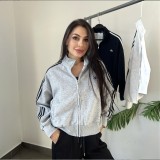 Autumn Fashion Embroidery Thread Casual Ladies Baseball Jacket