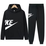 Autumn High Quality Men Pullover Hoodie Sweatshirt Sweatpant Set