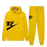 Autumn High Quality Men Pullover Hoodie Sweatshirt Sweatpant Set