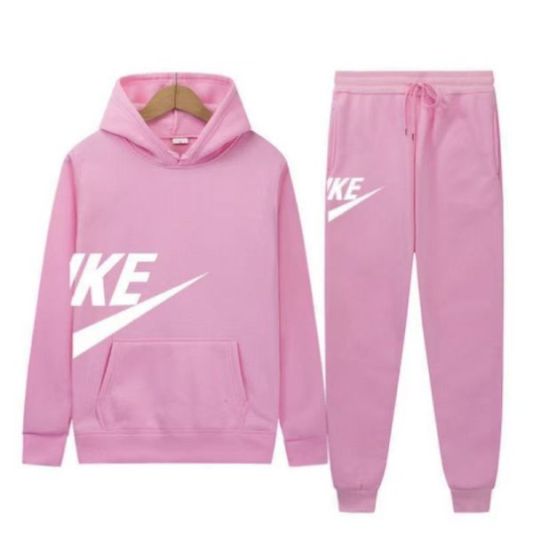 Autumn High Quality Men Pullover Hoodie Sweatshirt Sweatpant Set