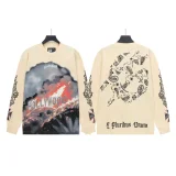 Trendy long sleeved rock band pure cotton casual loose hoodie, suitable for couples