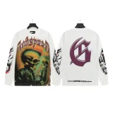Trendy long sleeved rock band pure cotton casual loose hoodie, suitable for couples