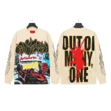 Trendy long sleeved rock band pure cotton casual loose hoodie, suitable for couples