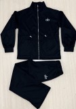 Casual Embroidered Letter Lapel Long Sleeve Cardigan Wide Legs Pant Set