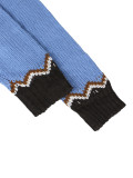 Autumn and winter high neck jacquard sweater, European and American retro contrasting color ethnic style knitted sweater, fashionable loose and warm top