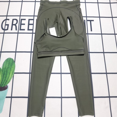 Sexy Printed Tight-fitting Sleeveless Vest Yoga Set