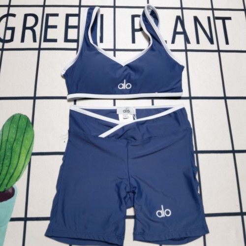 Sexy Tight-fitting Yoga Sleeveless Padded Vest Bra Short Set