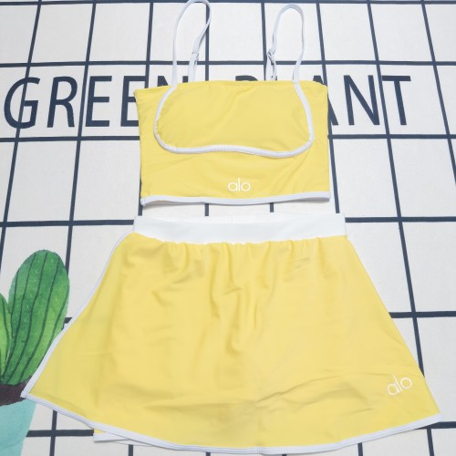 Sexy Tight-fitting Yoga Straps Vest Short Culottes Set