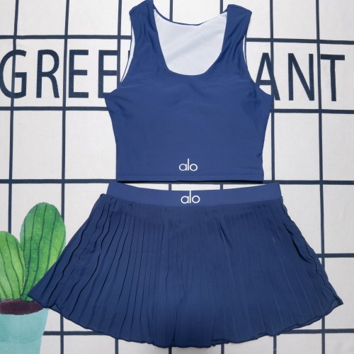 Sexy Tight-fitting Yoga Sleeveless Crop Vest Short Culottes Set