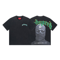God & Speed Skull Print Washed Short Sleeve T-shirt High Street Rock Style