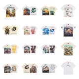 God & Speed Skull Print Washed Short Sleeve T-shirt High Street Rock Style